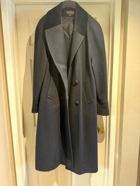 Jofeld Women's Navy Double-Breasted Pea Coat